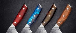 Nôž Dellinger Santoku Blue 170 mm Resin Future