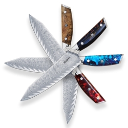 Nôž Dellinger Santoku Blue 170 mm Resin Future