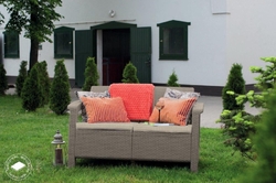 Záhradný nábytok Keter Corfu love seat dvousedačka cappucccino