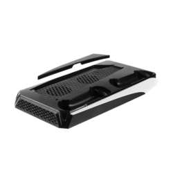 Dokovacia stanica FIXED pre PlayStation 5 s chladením a nabíjaním pre dva ovládače DualSense, čierno-biela