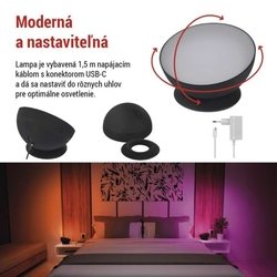 GoSmart LED ambientná lampa, biela, teplá biela–studená biela/ RGB, WiFi