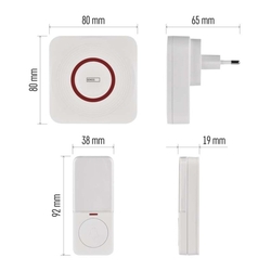 GoSmart Domový bezdrôtový zvonček P5735WS do zásuvky s WiFi