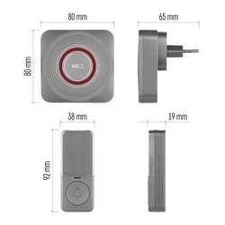 GoSmart Domový bezdrôtový zvonček P5735SS do zásuvky s WiFi