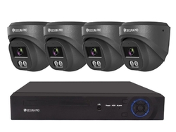 Kamerový set Securia Pro NVR4CHV4S-B DOME IP, 4Mpx, 4 kamery, PoE NVR, čierna