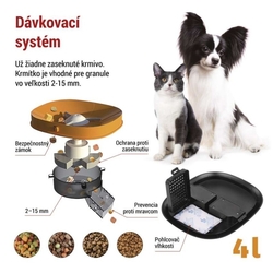 GoSmart dávkovač krmiva Pet Care s kamerou, 4 l, čierny, Wi-Fi