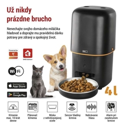 GoSmart dávkovač krmiva Pet Care, 4 l, čierny, Wi-Fi