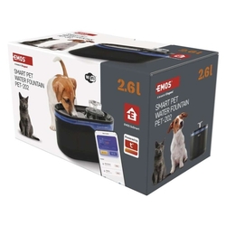 GoSmart vodná fontána Pet Care, 2,6 l, sivá, Wi-Fi