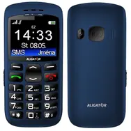 Aligator A670 Senior modrá / CZ distribúcia / SOS tlačidlo / stolná nabíjačka