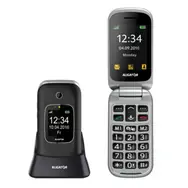 Aligator V650 Senior čierno-strieborná / SOS tlačidlo / 1.3MP / stolná nabíjačka / FM / SOS Locator