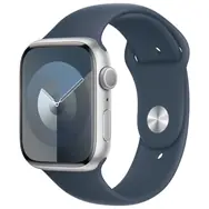 Apple Watch Series 9 GPS 45mm Strieborné hliníkové telo - Búrkovo modrý športový remienok M/L / 160-210 mm