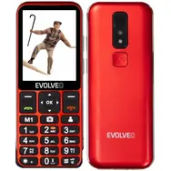 EVOLVEO EasyPhone LT + stojanček červená / 2.3 / SOS / microSDHC