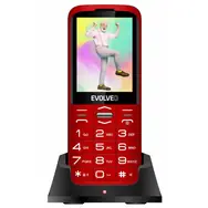 Evolveo EasyPhone Xo + nabíjací stojan červená / 2.8 / 0.3MP / DualSIM / microSDHC