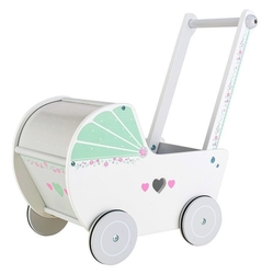 ECOTOYS Dřevěný kočárek pro panenky