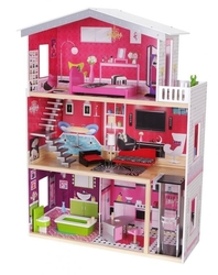 ECOTOYS Domeček pro panenky Malibu s vybavením