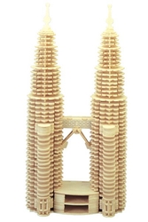 WOODEN TOY , WCK 3D puzzle Petronas Twin Towers