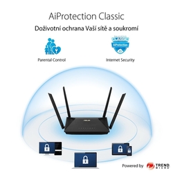 WiFi router Asus RT-AX53U WiFi 6, 3x GLAN, 1x GWAN, USB