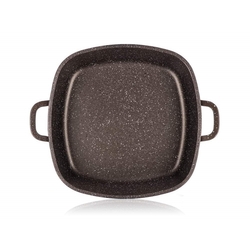 Pekáč Banquet s nepriľnavým povrchom Premium Dark Brown 28 x 28 x 8 cm, s pokrievkou s aróma knobom