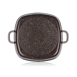 Pekáč Banquet s nepriľnavým povrchom Premium Dark Brown 28 x 28 x 8 cm, s pokrievkou s aróma knobom