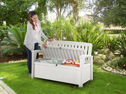 Záhradná lavica Keter Patio Bench biela