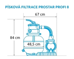 Piesková filtrácia Marimex ProStar Profi 8