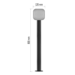 LED záhradné stĺpikové svietidlo NIKA, 16,5 x 12 x 80 cm, 12,5 W, teplá biela