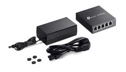 Switch TP-Link ES205GP 1x GLan, 5x GLan, 4x PoE+, 65W, Omáda SDN