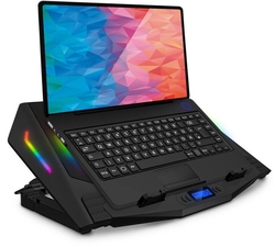 Chladiaca podložka Connect IT pod notebook NEO RGB - podsvietenie dúhové ČIERNA