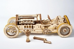 Hračka Ugears 3D drevené mechanické puzzle U9 Auto (Grand Prix)