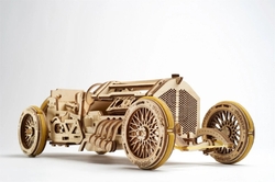 Hračka Ugears 3D drevené mechanické puzzle U9 Auto (Grand Prix)