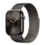 Apple Watch Series 10 GPS+Cellular 42mm Bridlicovo šedé titánové telo - Bridlicovo šedý milánsky ťah / 130-180 mm