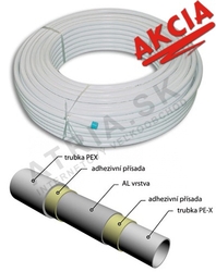 Potrubie PEX-AL-PEX 20 x 2 pre vykurovanie, podlahové kúrenie a vodu