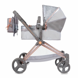 Detský kočík DeCuevas pre bábiky 3 v 1 s batôžkom CITY X 2024 - 73 cm, skladací