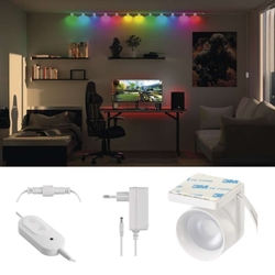 GoSmart LED reflektor - 255 cm reťaz, 12 častí, 7 W, RGBIC+CCT, stmievateľný, WiFi