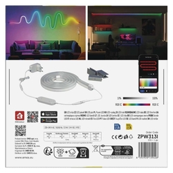 GoSmart Flexibilný LED pásik NEON biely, 3 m, 24 W, RGBIC stmievateľný, WiFi