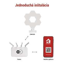 GoSmart LED stolná lampa Hexagon biela, 6 častí, RGBIC stmievateľná, WiFi