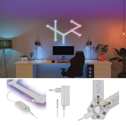 GoSmart LED svietidlo Lines white, 9 dielov, 34 W, RGBIC stmievateľné, WiFi