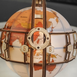 Hračka Robotime 3D drevené mechanické puzzle Svietiaci glóbus