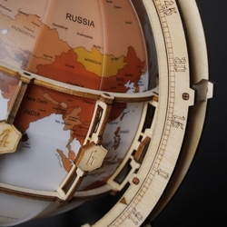 Hračka Robotime 3D drevené mechanické puzzle Svietiaci glóbus
