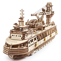 Hračka Ugears 3D drevené mechanické puzzle Výskumná loď