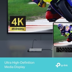 Dokovacia stanica TP-Link UH6120C USB-C, HDMI, RJ45, 1x USB C, 2x USB, PD 100W
