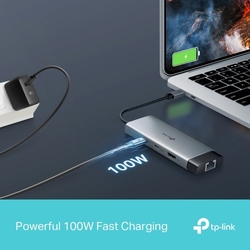 Dokovacia stanica TP-Link UH6120C USB-C, HDMI, RJ45, 1x USB C, 2x USB, PD 100W