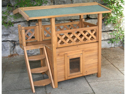 Búda pre mačky s terasou KERBL 82790 LODGE, 77x50x73cm