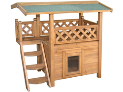 Búda pre mačky s terasou KERBL 82790 LODGE, 77x50x73cm