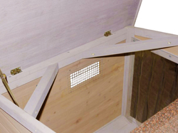 Búda pre psa drevená s priehľadnou stenou KERBL 81334 OVERVIEW, 134x92x82 cm