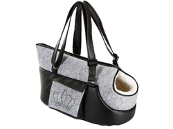Cestovná taška pre psa KERBL 80363 CHIARA, 46x23x25 cm, šedo-čierna