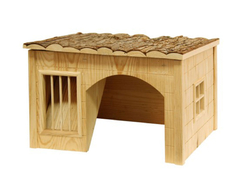 Domček pre králiky s jasľami na seno KERBL 82759, 42x34,5x27 cm