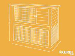 Králikáreň s výbehom KERBL 81722 LUCKY, 115x65x100 cm