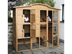 Kurín pre sliepky dvojposchodový, s výbehom KERBL 82806, 222x115x200 cm