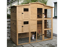 Kurín pre sliepky dvojposchodový, s výbehom KERBL 82806, 222x115x200 cm