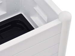 Kvetináč, vyvýšený záhon STEFANPLAST ITALIA 43 biela, s mriežkou